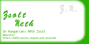 zsolt meth business card